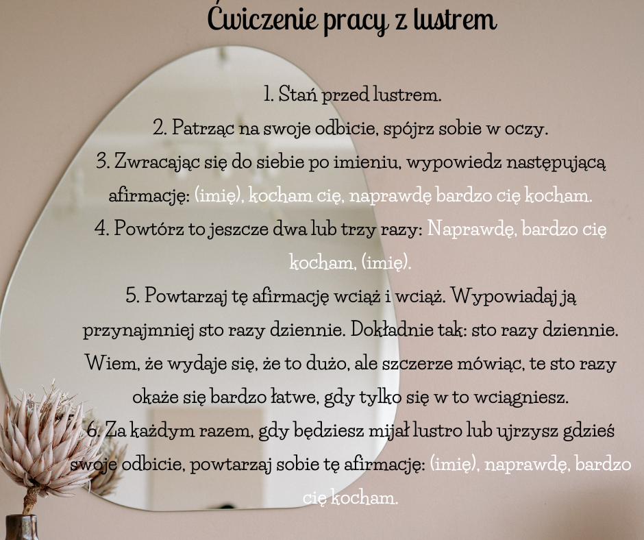 praca z lustrem - ćwiczenie